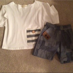 “KOOCHICKE” T TOP & DENIM SHORT SET- SIZE 4 YEARS